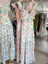 Summer Floral Print Slit Long Dresses